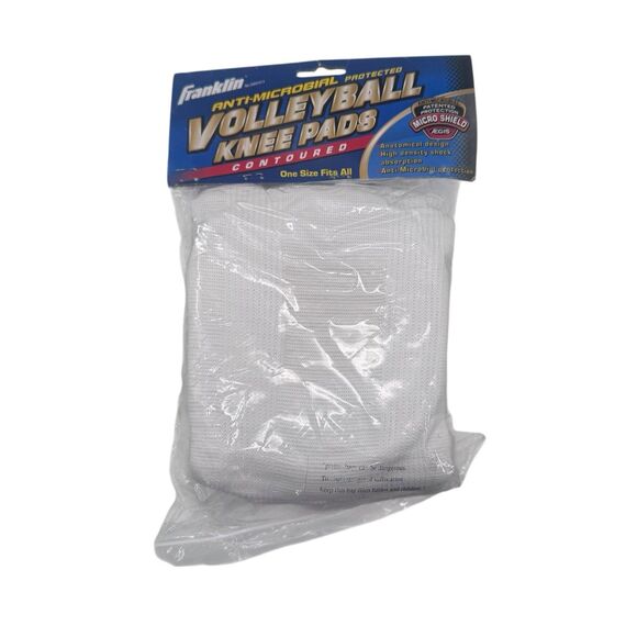 Franklin Athletic Volleyball Knee Pads White One Sz Adult Vintage Fast Shipping - Picture 1 of 9